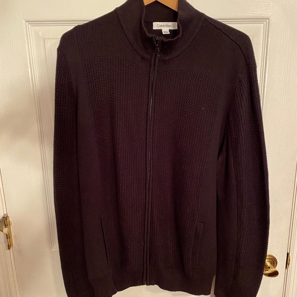 Men’s Black Calvin Klein Zip Up Sweater